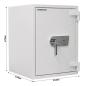 Preview: Rottner Wertschutzschrank EN2 Diamant Fire PO65 Doppelbartschloss lichtgrau T05910
